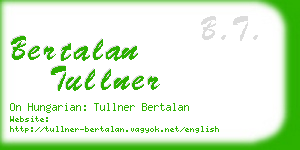 bertalan tullner business card